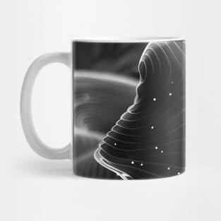 Black and White waves on an isolated background Mug